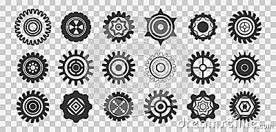 Gears icon collection. Vector Illustration